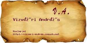 Vizvári András névjegykártya