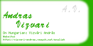 andras vizvari business card