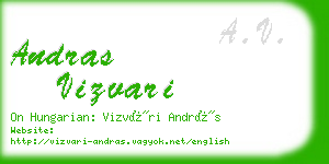 andras vizvari business card